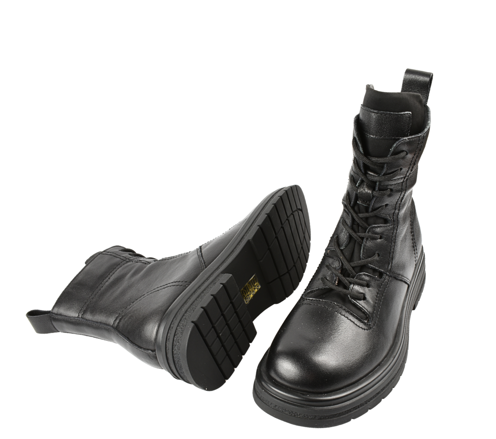 Ghete casual, dama, FORMAZIONE, 20291 negru, piele naturala