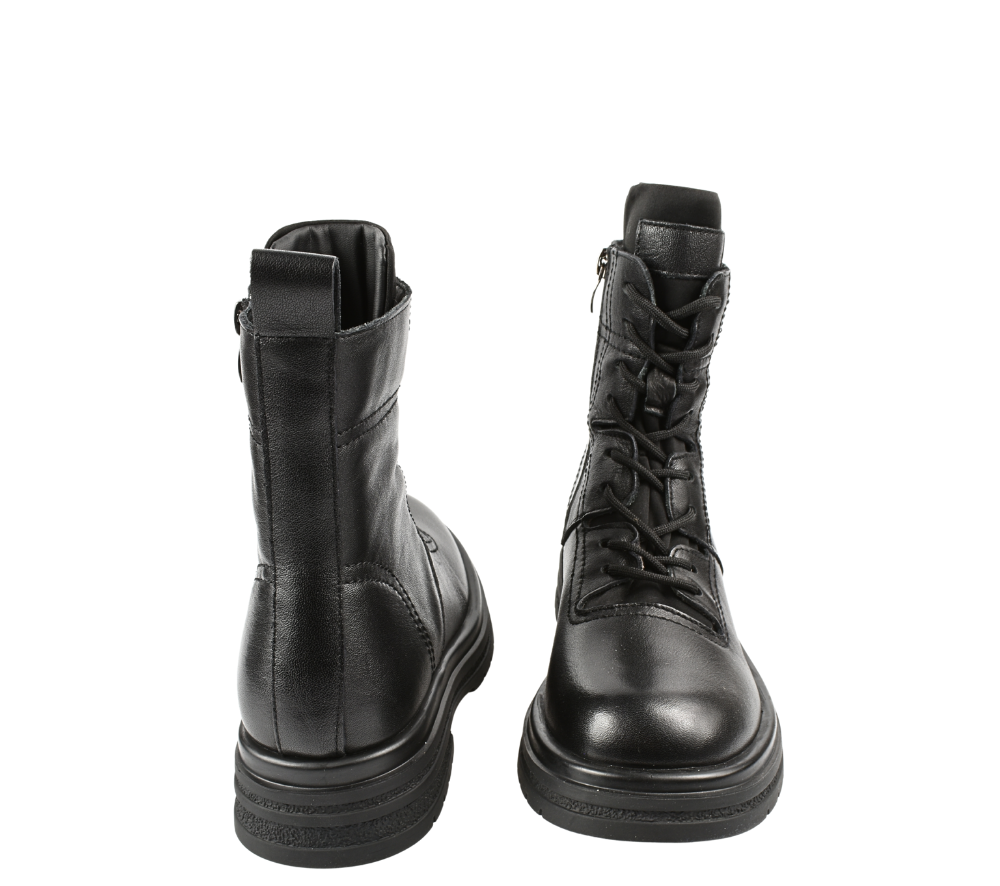 Ghete casual, dama, FORMAZIONE, 20291 negru, piele naturala