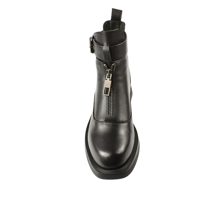 Ghete casual, dama, KARISMA, CN70010A negru, piele naturala