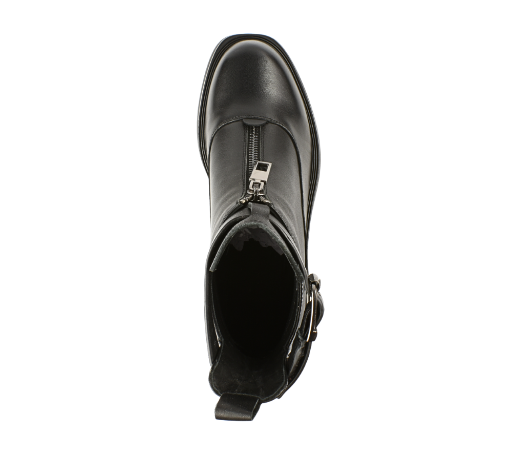 Ghete casual, dama, KARISMA, CN70010A negru, piele naturala