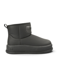 ada-shoes.ro Gryxx black faux leather sport boots with a thick platform sole and slip-on sock-style design