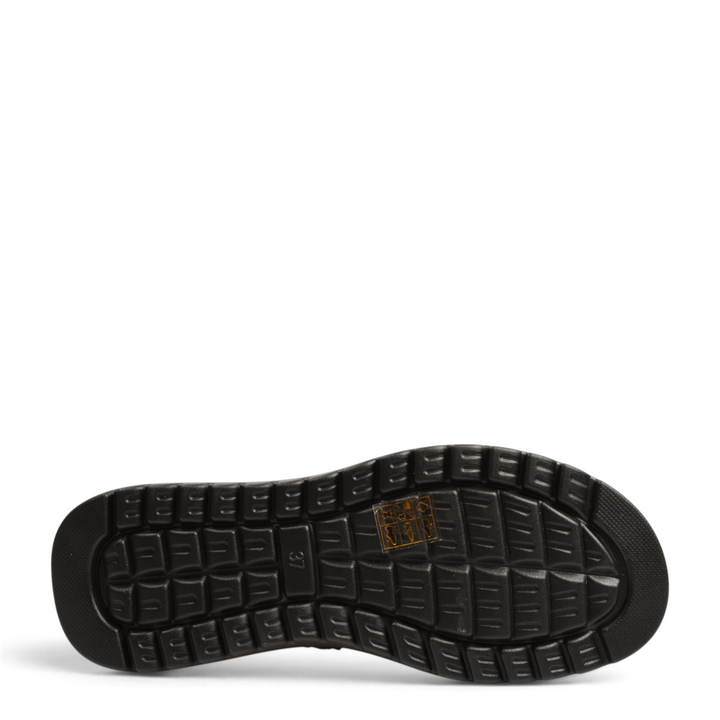 ada-shoes.ro black boot sole with anti-slip tread pattern and flexible foam construction