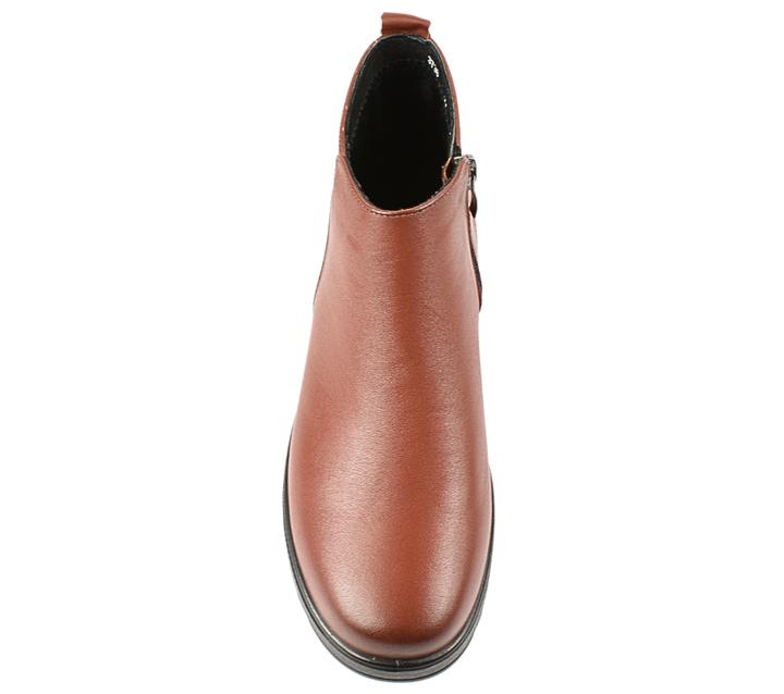 Ghete casual, dama, FORMAZIONE 3738, maro, piele naturala