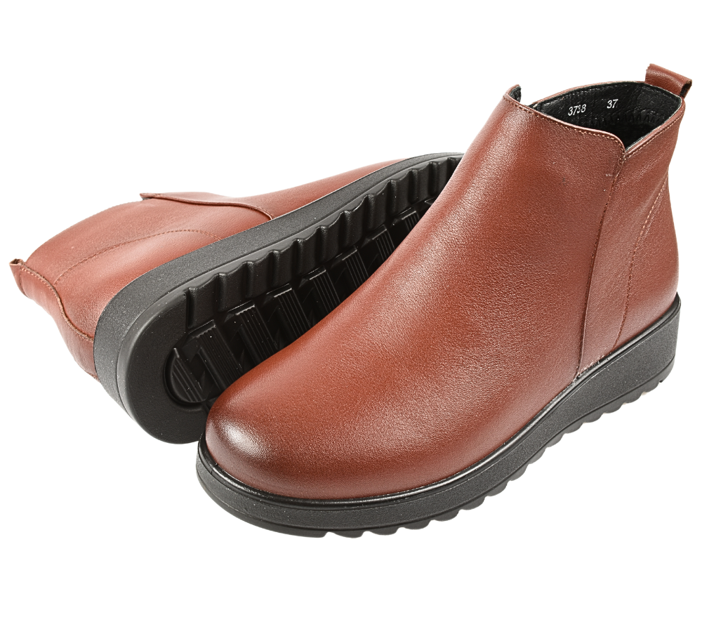 Ghete casual, dama, FORMAZIONE 3738, maro, piele naturala