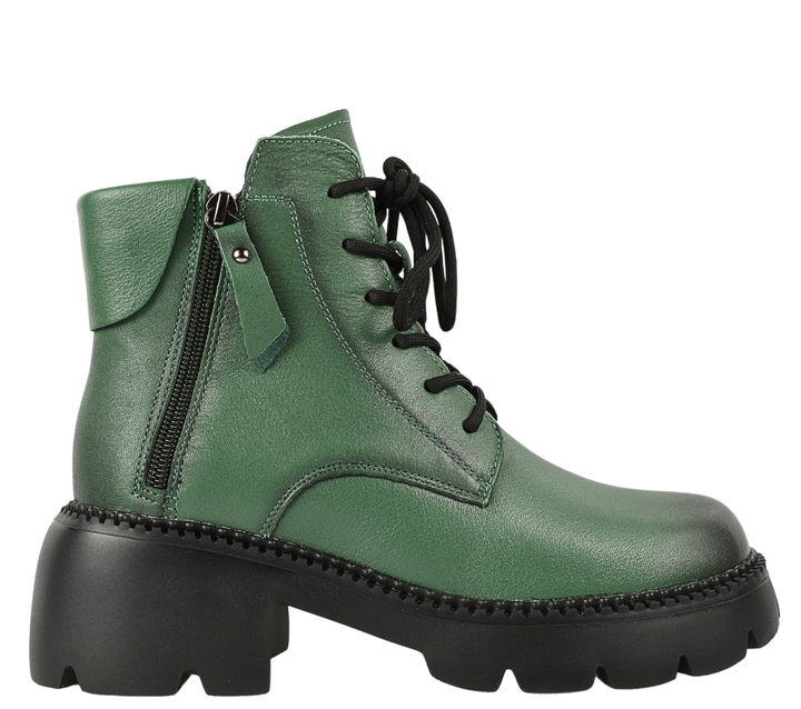 Ghete casual, dama, FORMAZIONE 8099-2, verde, piele naturala