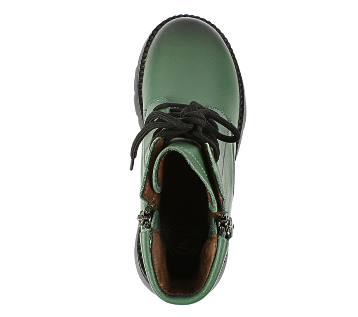 Ghete casual, dama, FORMAZIONE 8099-2, verde, piele naturala