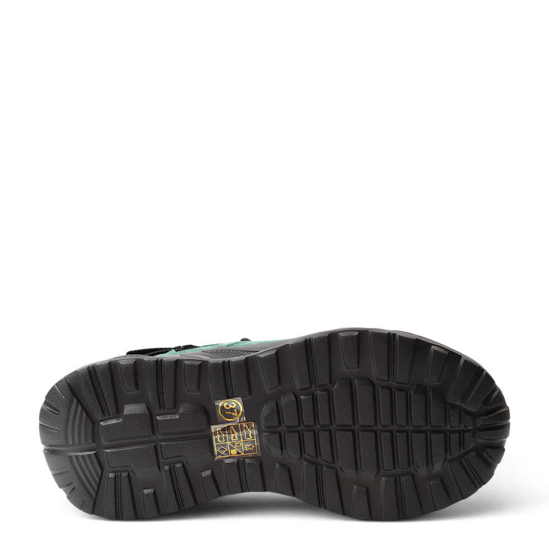 ada-shoes.ro Franco Gerardo green suede sneakers showing the durable black flexible rubber sole with tread pattern