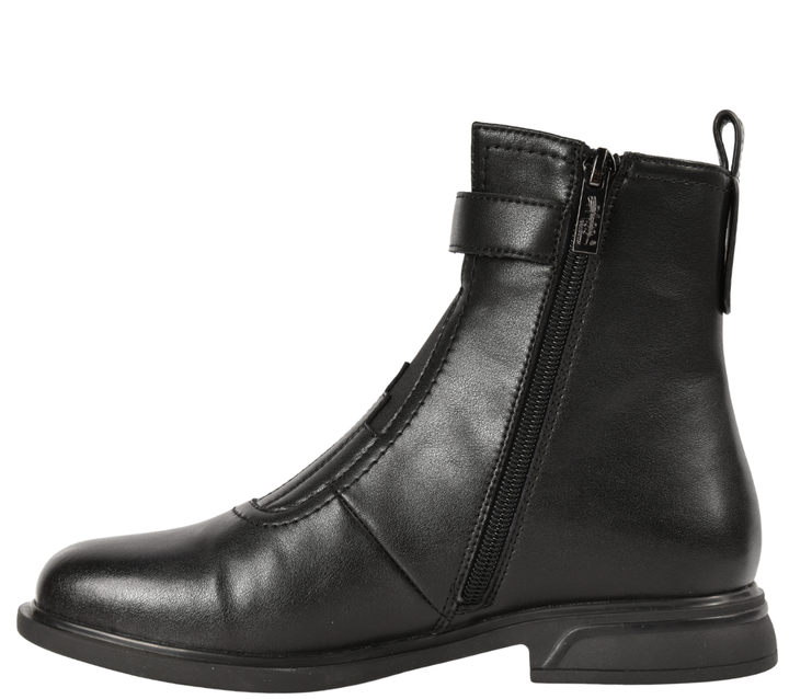 Ghete elegante, dama, PASS COLLECTION, DL70034A negru, piele naturala, toc