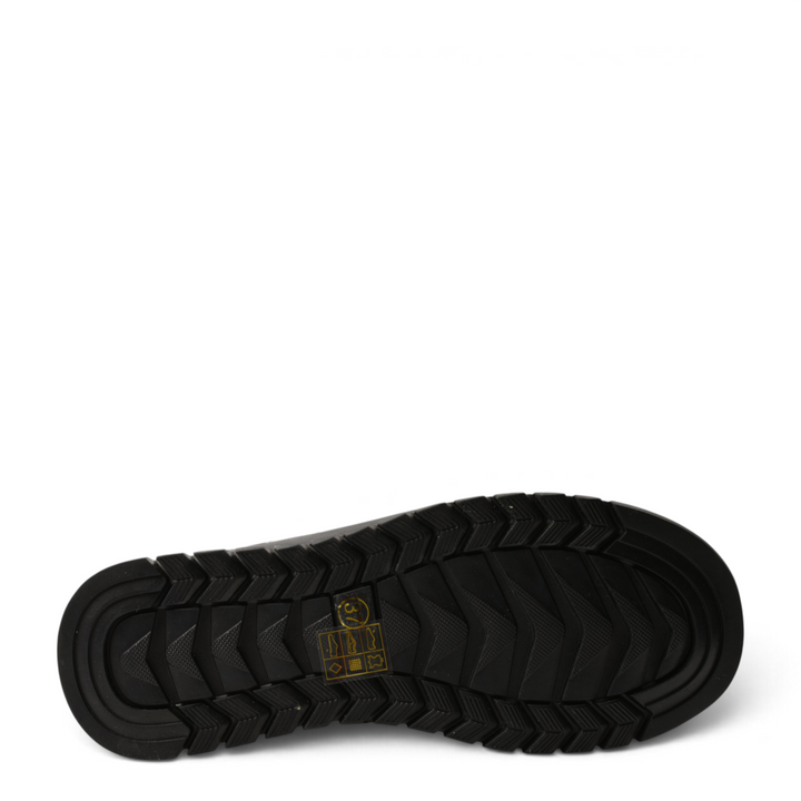 Black non-slip rubber sole of ada-shoes.ro Feeling 9023-N ankle boots with a textured tread pattern