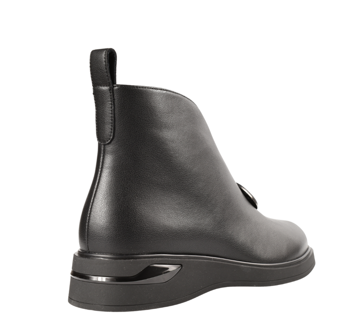 Ghete elegante, dama, KARISMA, JY70002B negru, piele naturala