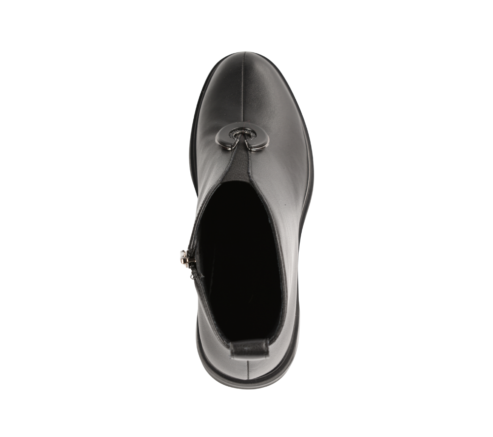Ghete elegante, dama, KARISMA, JY70002B negru, piele naturala