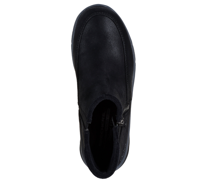 Ghete sport, dama, SKECHERS EASY GOING - INTO FALL 168031-BLK negru, piele ecologica