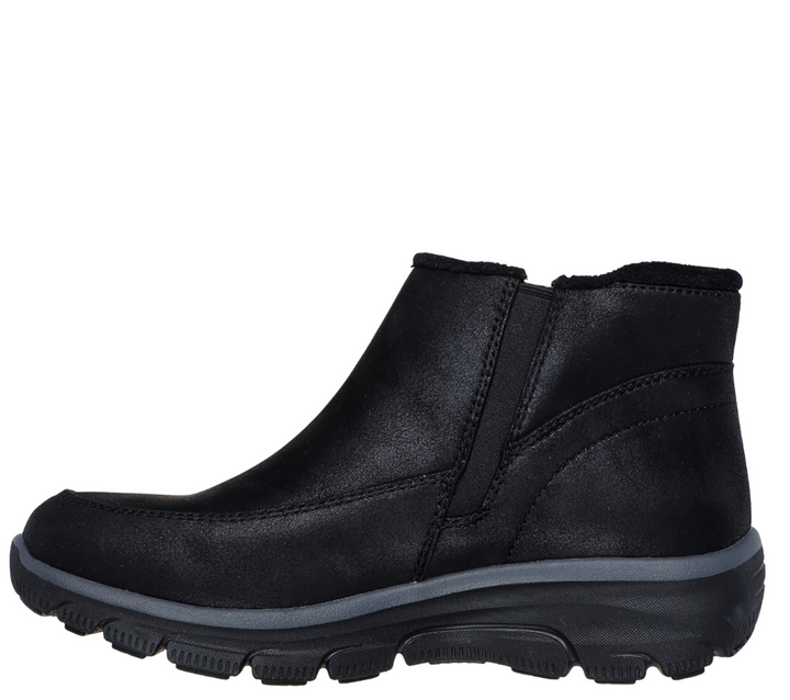 Ghete sport, dama, SKECHERS EASY GOING - INTO FALL 168031-BLK negru, piele ecologica
