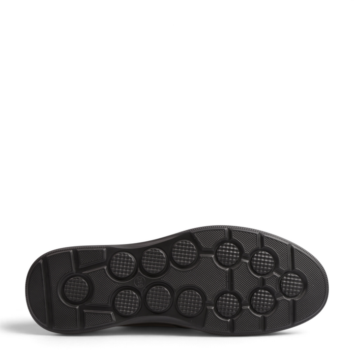 Black flexible polyurethane outsole of ada-shoes.ro casual shoes with ergonomic anti-slip suction cup pattern