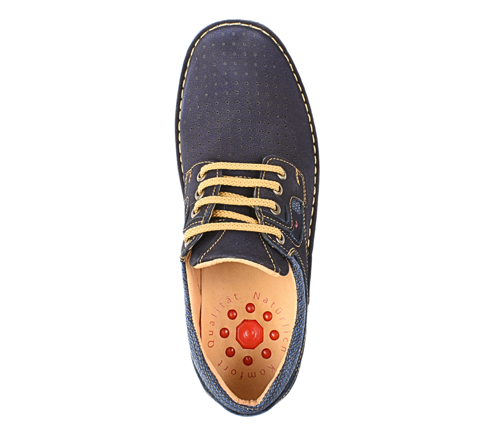 Pantofi casual, barbati, OTTER, 9565 bleumarin, piele nabuc