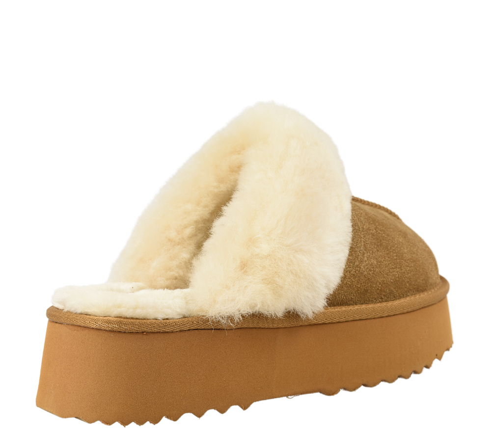 Papuci sport, dama, ANNA VIOTTI, D113-11, camel, piele intoarsa
