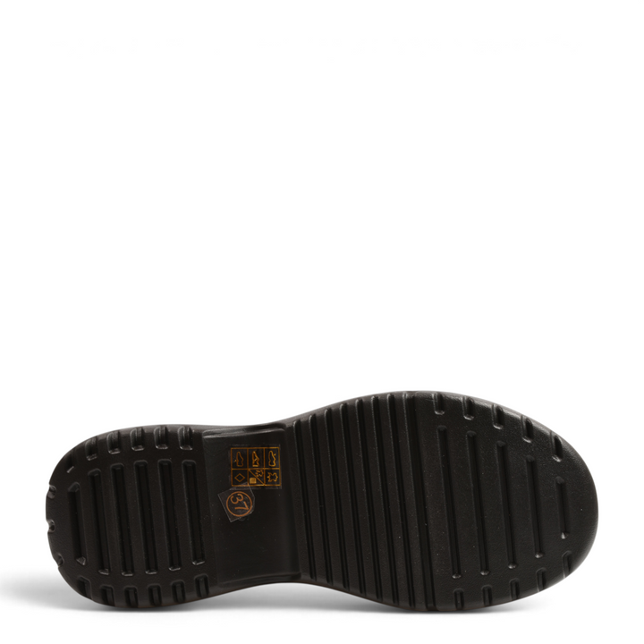 Black rubber sole of ada-shoes.ro R580-N sneakers showing the textured tread pattern and size 37 sticker