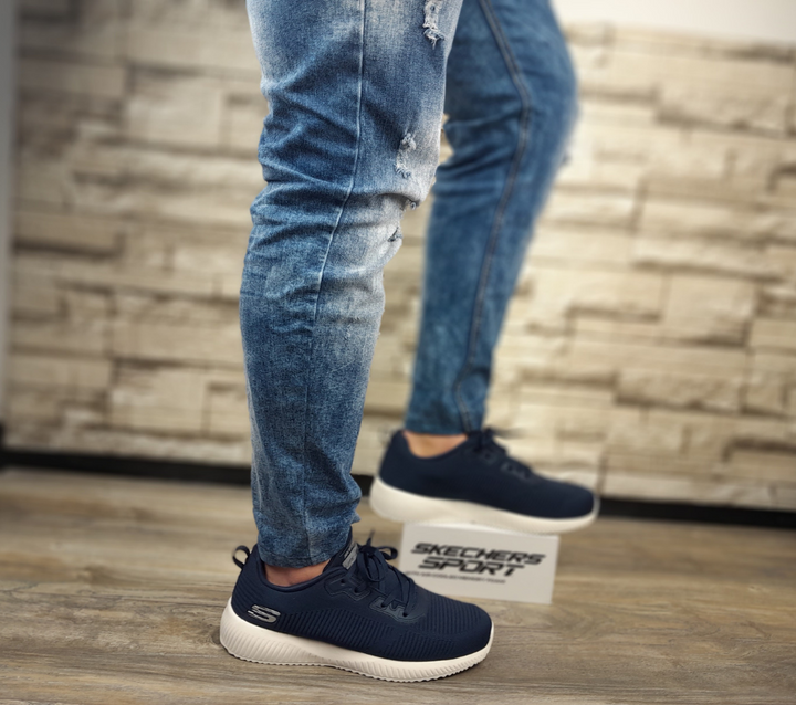 Pantofi barbati SKECHERS SQUAD 232290-NVY bleumarin - ada-shoes.ro SKECHERS PANTOF ada-shoes.ro