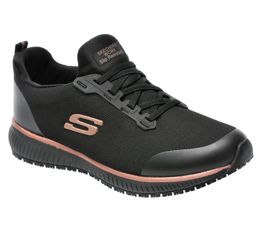 Pantofi sport, dama, SKECHERS WORK SQUAD SR SLIP RESISTANT, 77222EC-BK ...